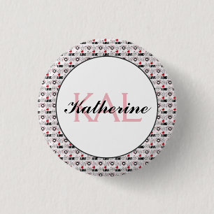 Butterfly Love Word Art Love Personalised 3 Cm Round Badge