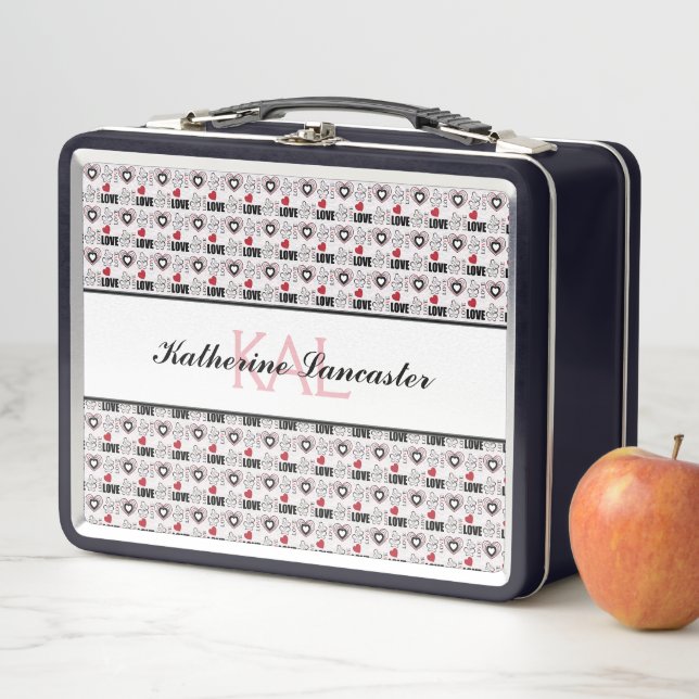 Butterfly Love | Word Art Love Personalised Metal Lunch Box (In Situ)