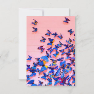 Butterfly Lover Blue Butterflies Thank You Card