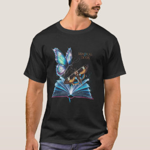 Butterfly Lover Bookworm Book Fairytale Magic Desi T-Shirt