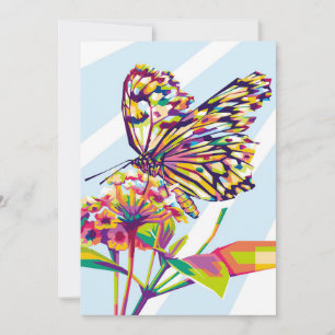 Butterfly Lover Happy Butterfly In Wpap Invitation