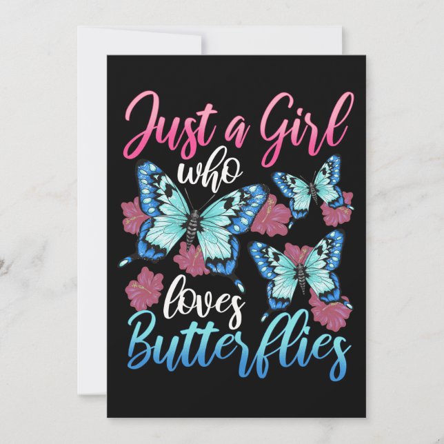 Butterfly Lover Just A Girl Who Loves Butterflies Invitation (Front)