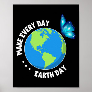 Butterfly Lover Make Every Day Earth Day Save Our Poster