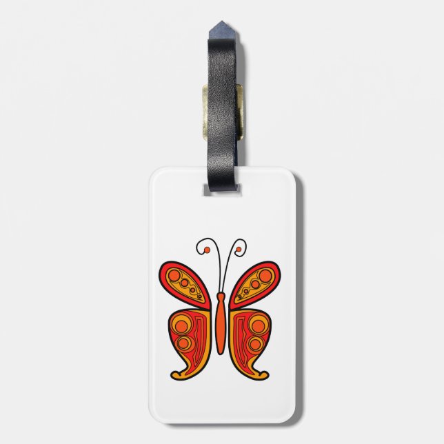 Butterfly Luggage Tag (Back Vertical)