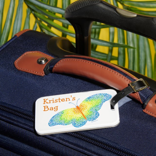 Butterfly Luggage Tag (Front Insitu 3)