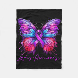 Butterfly Lupus Awareness Month Fleece Blanket