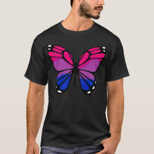 Butterfly made in colours of the Biseual Bi Pride  T-Shirt