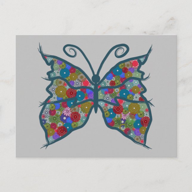 Butterfly - Mandala. "Keep Creating" - Collection. Postcard (Front)