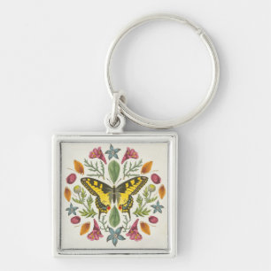 Butterfly Mandala Key Ring