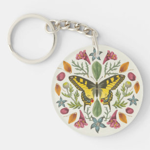 Butterfly Mandala Key Ring