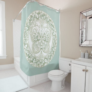 Butterfly Mandala - Shower Curtain