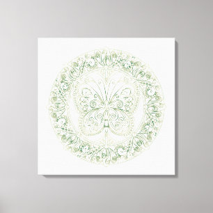 Butterfly Mandala - Wrapped Canvas