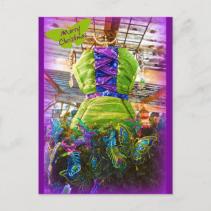 Butterfly Mannequin Dress Form Christmas Tree Postcard