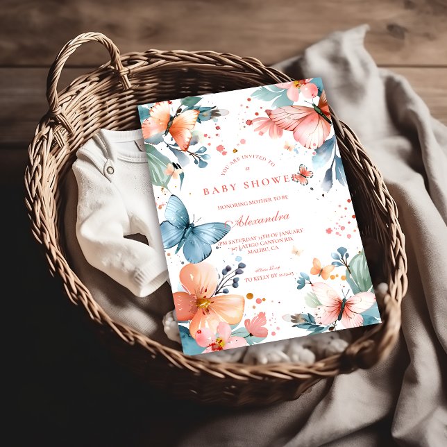 Butterfly Meadow Baby Shower Invitation (Creator Uploaded)