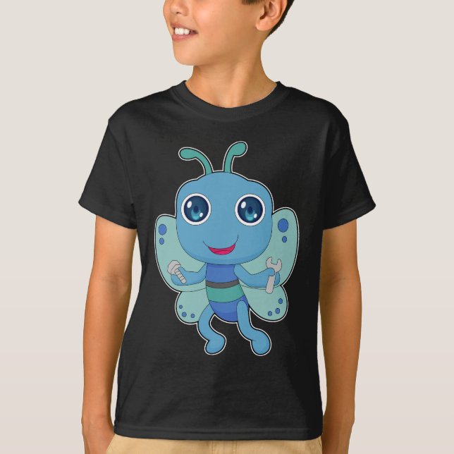 Butterfly Mechanic Wrench T-Shirt (Front)