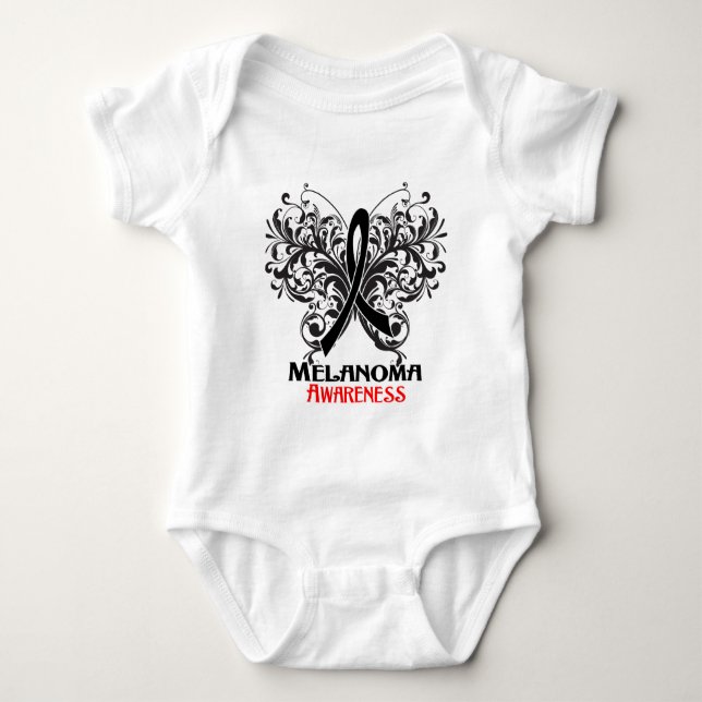Butterfly Melanoma Awareness T-Shirt (Front)
