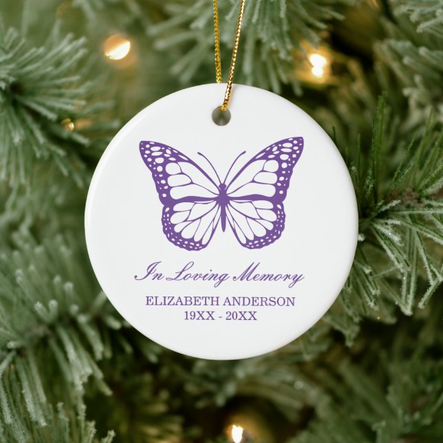 Butterfly Memorial Ceramic Tree Decoration (Tree)