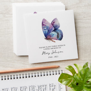 Butterfly Memorial Funeral Seed Envelope