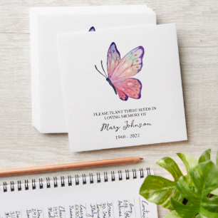 Butterfly Memorial Funeral Seed Envelope