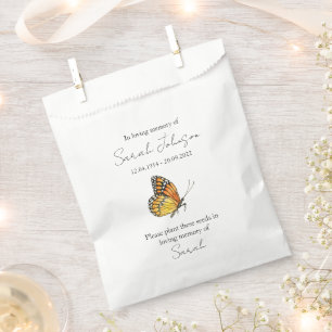 Butterfly Memorial Funeral Seed Favour Bags
