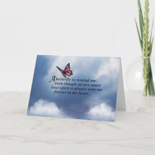 Butterfly Memorial Poem Card | Zazzle.co.uk