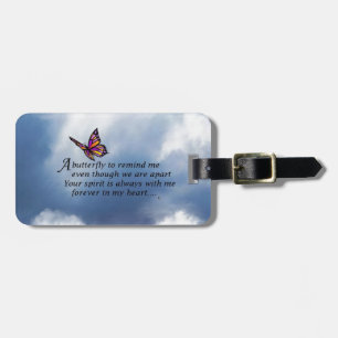 Butterfly Memorial Poem Luggage Tag