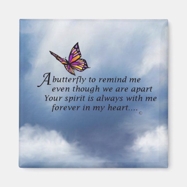 Butterfly Memorial Poem Magnet (Front)