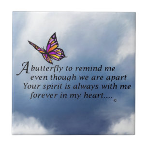 Butterfly  Memorial Poem Tile
