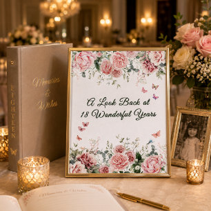 Butterfly Memory Table Sign