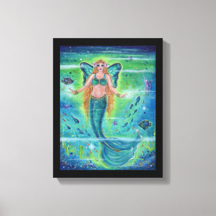 Butterfly Mermaid inner peace  by Renee Lavoie   Canvas Print