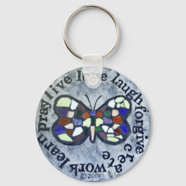 Butterfly Message Key Ring (Front)