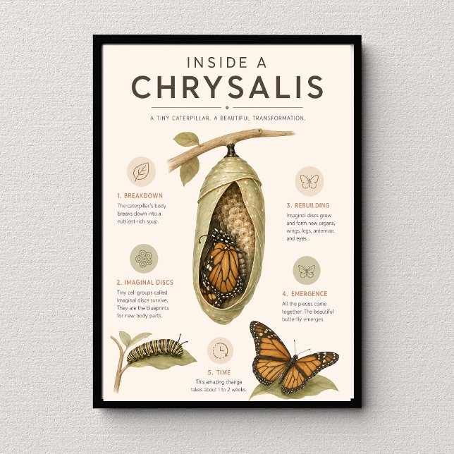 Butterfly Metamorphosis Educational Science Poster (Creator Uploaded)