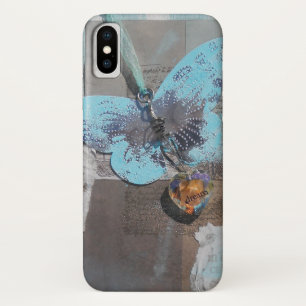 Butterfly Mixed Media Art iPhone X Case