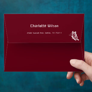 Butterfly Modern Minimal Baby Shower Envelope