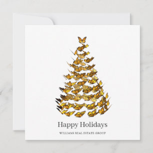 Butterfly Monarch Christmas Corporate Greeting Hol Holiday Card