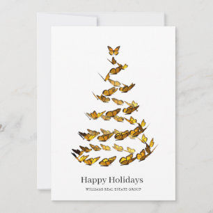 Butterfly Monarch Christmas Corporate Greeting Holiday Card