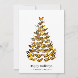 Butterfly Monarch Christmas Corporate Greeting Holiday Card
