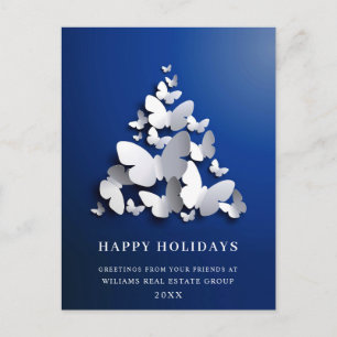 Butterfly Monarch Christmas Corporate Greeting Postcard