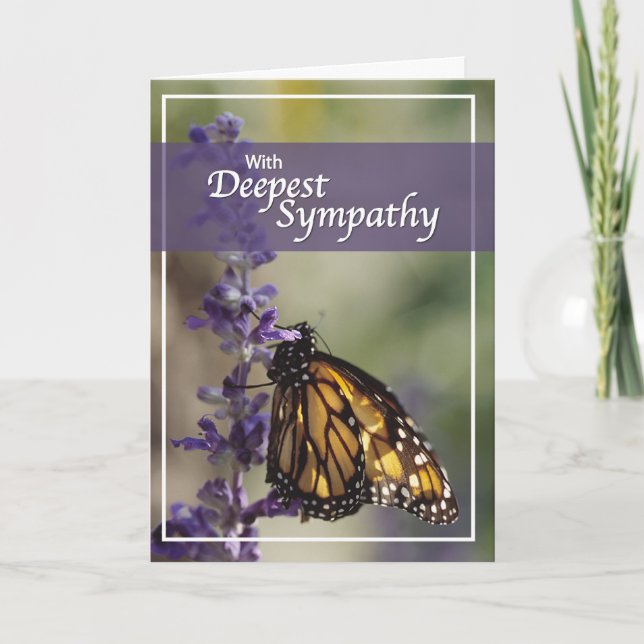 Butterfly  Montage Sympathy Card (Front)