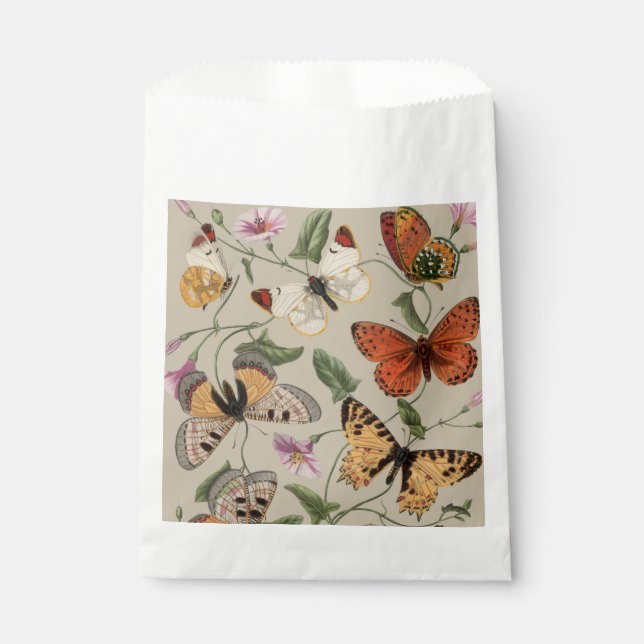 Butterfly Moth Nature Collection Drawing Favour Bags (Front)