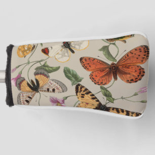 Butterfly Moth Nature Collection Drawing Golf Head Cover