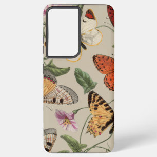 Butterfly Moth Nature Collection Drawing Samsung Galaxy Case