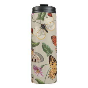 Butterfly Moth Nature Collection Drawing Thermal Tumbler