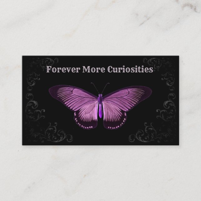 Butterfly Moth Taxidermist Business Card (Front)