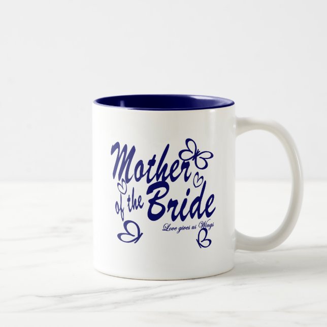 Butterfly/Mother of the Bride Two-Tone Coffee Mug (Right)