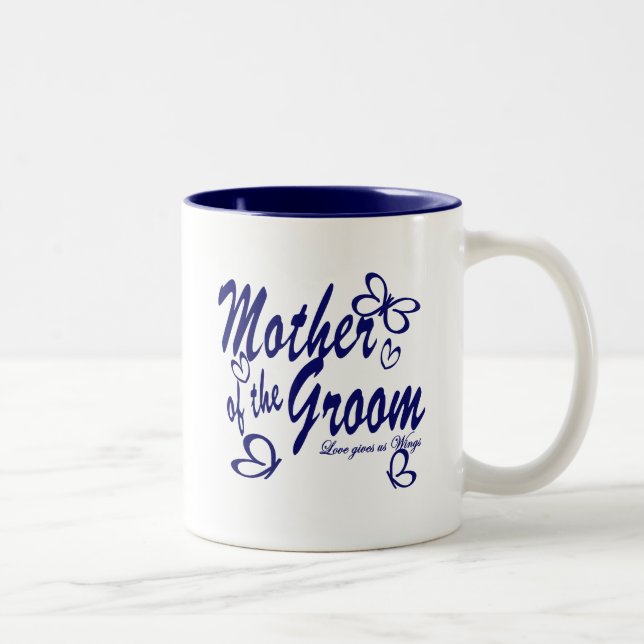 Butterfly/Mother of the Groom Two-Tone Coffee Mug (Right)