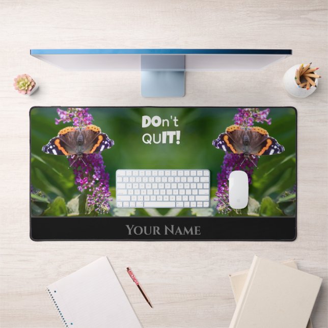 Butterfly motivational quote positive mindset desk mat (Office 1)