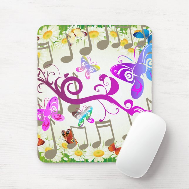 Butterfly Mouse Pad (With Mouse)