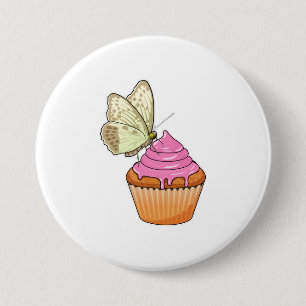 Butterfly Muffin 7.5 Cm Round Badge