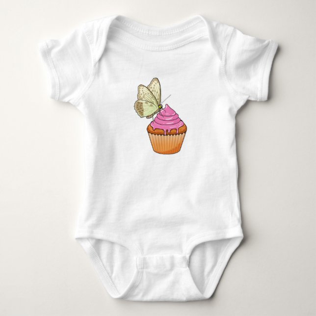 Butterfly Muffin Baby Bodysuit (Front)